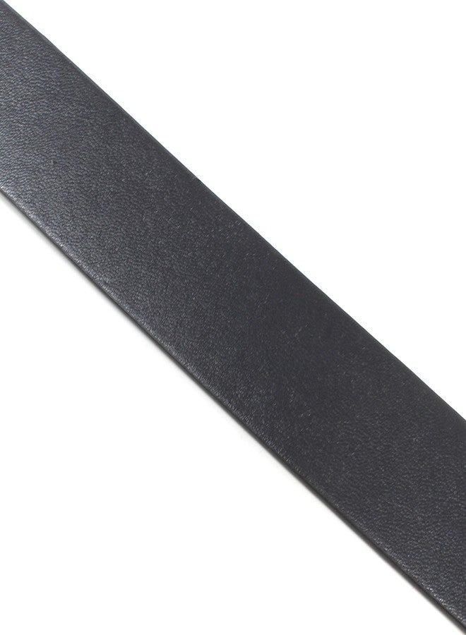 BC Belts حزام نسائي من الجلد من بي سي بيلتس، بلمسة نهائية ناعمة، عرض 1.25 بوصة، مزود بأزرار كبس (أسود - مقاس متوسط) - Image 4